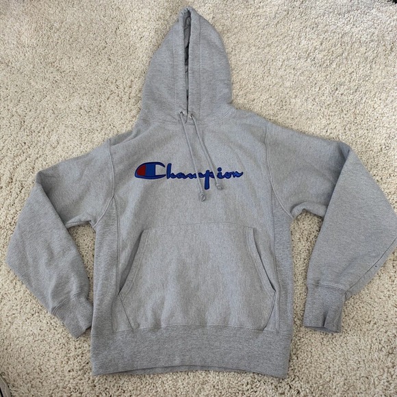 Champion Other - Vintage Champion Reverse Weave Crew Neck Sweatshirt Mens Small Gray Spell Out